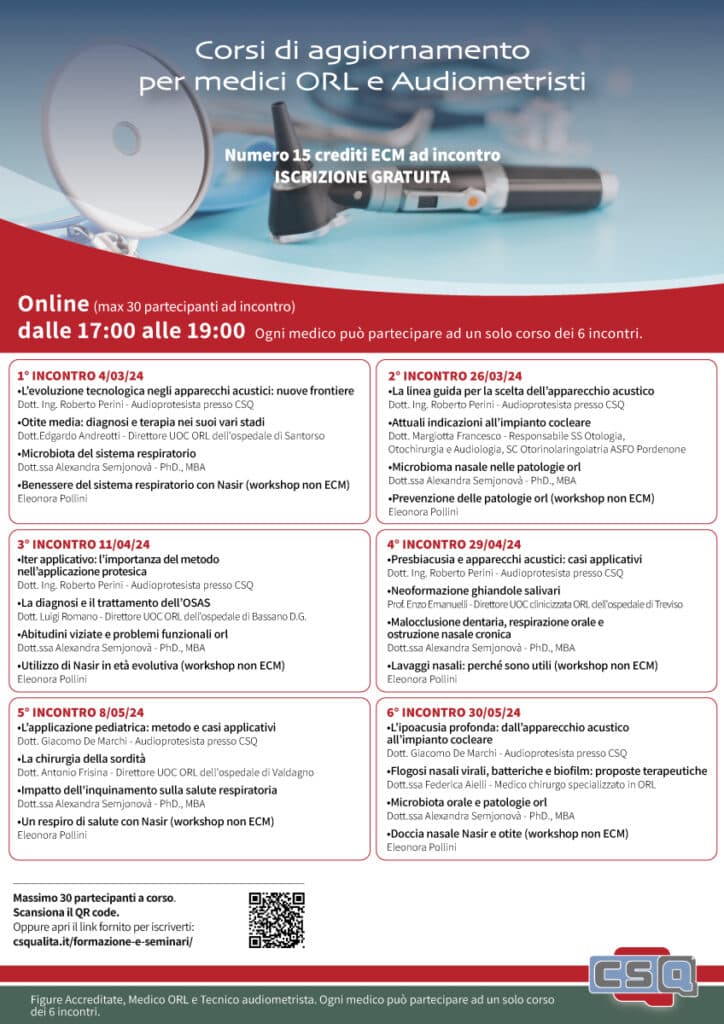 Corso Di Aggiornamento Per Medici Orl E Audiometristi